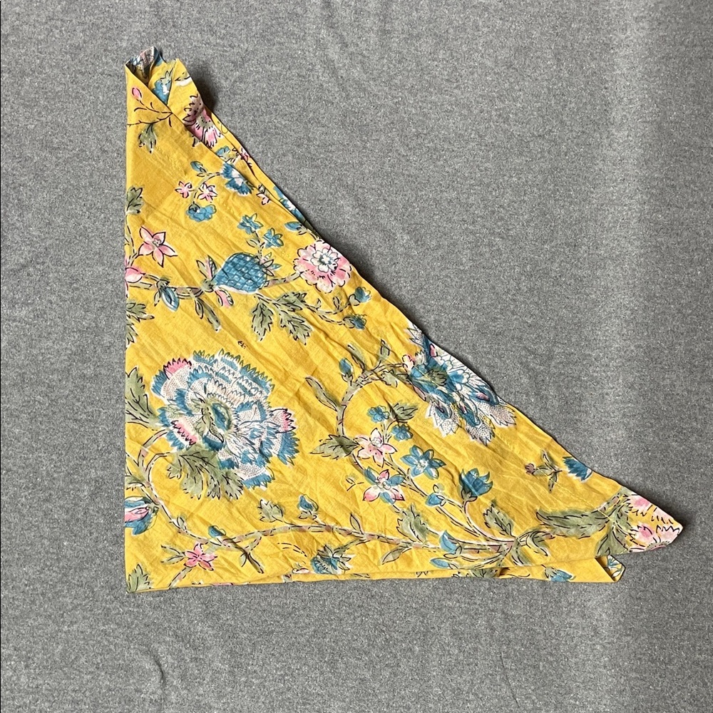 Floral Yellow Scarf
